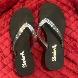 Sketchers Kitten Heel Sandals Sz 9